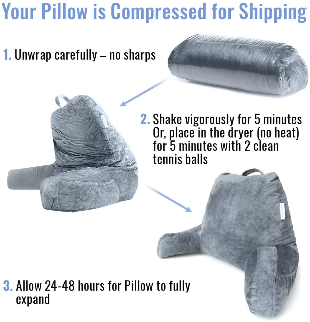 Back Support Pillow With Arms - Reading Cushion - Pillows With Arms – Fresh  Frenzy